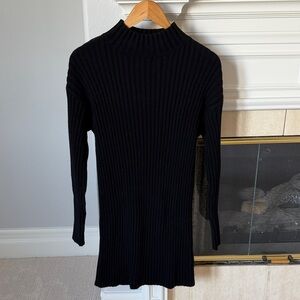 BP Nordstrom Elegant Black Ribbed sweater Dress